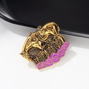 เข็มกลัดรูปม้าสำหรับงานรับปริญญาโลหะเคลือบทองของเก่าสำหรับ3D เข็มกลัดรูปม้าป๊อปปี้สำหรับงานรับปริญญา - Product Image 3