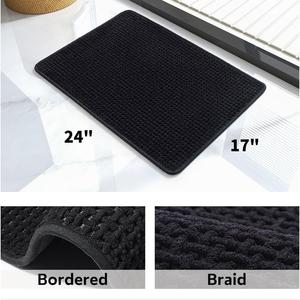 Tappetini da bagno assorbenti per il bagno per il bagno esterno e il tappeto assorbente per il pavimento del portico del tappeto e del tappeto assorbente nero e L - Product Image 3