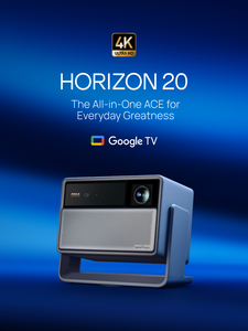 20 4K RGB Triple Laser Home <b>Projector</b>, 3200 ISO Lumens | Google TV With Licensed Netflix. Horizon 20 4K Resolution Displays Stun - Product Image 1