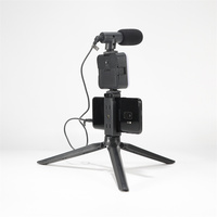 Mini trépied télécommandé AY-49C avec microphone et lumière LED, kit pour YouTuber, vidéo pour diffusion en direct sur smartphone