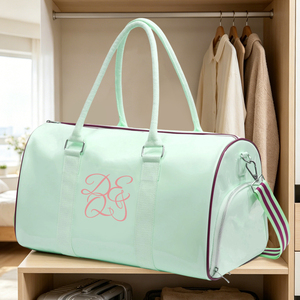 Sac de voyage week-end en cuir brillant avec compartiment à chaussures, grand sac de voyage imperméable pour les voyages d'affaires et le sport - Product Image 4