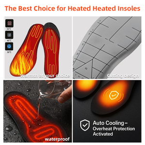 Logo personnalisé <span class=keywords><strong>Semelles</strong></span> <span class=keywords><strong>chauffantes</strong></span> épaisses <span class=keywords><strong>Semelles</strong></span> <span class=keywords><strong>chauffantes</strong></span> électriques étanches Semelle intérieure chauffante pour sport de plein air <span class=keywords><strong>ski</strong></span> par temps froid - Product Image 2