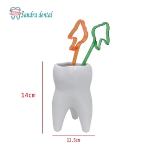 Décoration dentaire en céramique la plus populaire en forme de dents, cadeaux polyvalents pour l'hygiène buccale, pour l'artisanat, tasses, dents décoratives, marque ZZZU - Product Image 5
