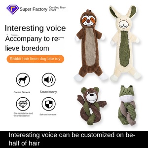 Cho Amazon Lớn Trung Bình Con Chó Sản Phẩm Vật Nuôi Linen Thỏ Sang Trọng Cắn Chống Tính Năng Tự Làm Giảm Sự Chán Nhường Thanh Đồ Chơi Cho Chó - Product Image 3