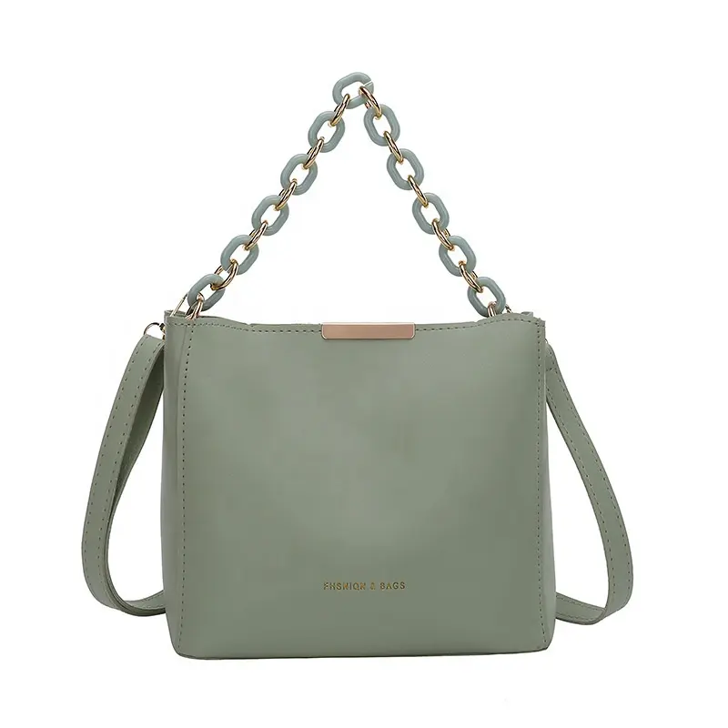 Luxury ladies leather single sling handbags tote purses messenger crossbody shoulder women's bucket bags