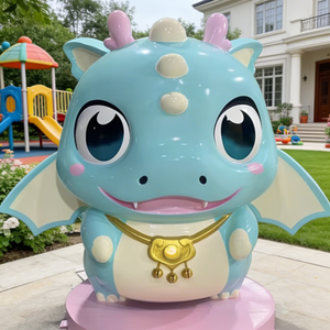 Sculpture de <span class=keywords><strong>dragon</strong></span> <span class=keywords><strong>chinois</strong></span> en fibre de verre personnalisée, peinte à la main, dorée, grande mascotte de <span class=keywords><strong>dessin</strong></span> animé, avec structure en acier résistante aux intempéries pour centre commercial - Product Image 3