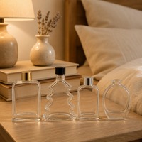 Bouteilles en verre vides pour diffuseur de parfum, 200 ml, transparentes, pour décorations de Noël - Offre spéciale