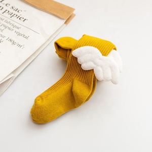 Mallas de primavera y verano para niñas, color caramelo, finas, baratas, de algodón peinado, medias con alas de <span class=keywords><strong>Ángel</strong></span> para niños, pantimedias blancas para niñas - Product Image 5