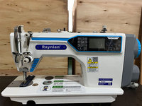 Machine à coudre surjeteuse à moteur monophasé Raynian-9100D, machine à coudre informatisée pour la couture surjeteuse de vêtements en cuir