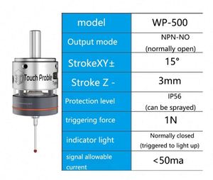 หัววัดขอบ 3 มิติ REALMAX Highprecision CNC WP-500 V6 ป้องกันการหมุน  สำหรับค้นหาจุดศูนย์กลาง ใช้กับเครื่อง CNC  รองรับ mach3 และ <span class=keywords><strong>Grbl</strong></span> - Product Image 5
