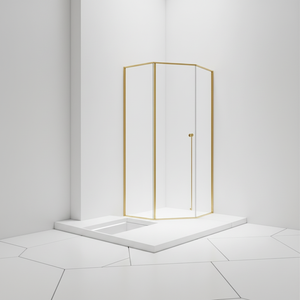 Cloison en verre trempé sur mesure <span class=keywords><strong>de</strong></span> 8 mm pour salle <span class=keywords><strong>de</strong></span> bain, style minimaliste moderne, porte à charnière, verre <span class=keywords><strong>de</strong></span> sécurité avec film anti-explosion, 16 m - Product Image 1