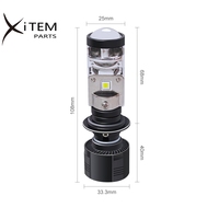 MINI projecteur LED H4 H7 MIni projecteur LED lentille 3000k 6000k LED phare de voiture