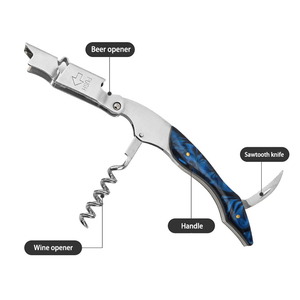 <span class=keywords><strong>Tire</strong></span>-<span class=keywords><strong>bouchon</strong></span> en métal à manche en bois en gros Ouvre-bouteille de vin vierge pour cadeau de désherbage - Product Image 2