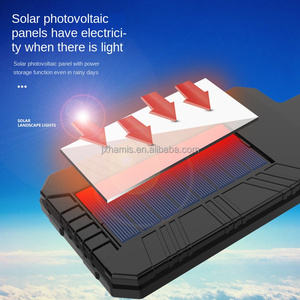 Pays Éclairage public solaire <span class=keywords><strong>600</strong></span> <span class=keywords><strong>Lumen</strong></span> 20 Watts 196 LED Petite taille Lumière solaire en plastique noir Rue extérieure - Product Image 2
