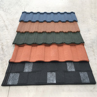 Tuile de toiture en métal revêtue de pierre fiable, légère et imperméable pour le projet de construction de maisons à Madagascar