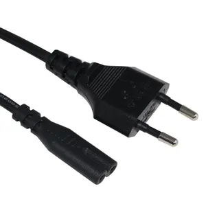 Vde H05vv F Eu European Standard CEE Plug To IEC C7 Female 2 Pin Connector Ac Extension Power Cord