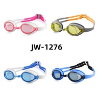 JW-YY46 369 Ensemble de lunettes de natation et bonnet de bain pour enfant en PC et silicone, étanche et anti-buée, avec vision claire pour les sports nautiques