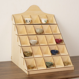 Présentoir Organisateur en Bois à Plusieurs Niveaux pour Rouge à Lèvres, Parfums, Boîtes Mystères, Poupées, Figurines - <span class=keywords><strong>Étagère</strong></span> <span class=keywords><strong>de</strong></span> <span class=keywords><strong>Rangement</strong></span> Autoportante - Product Image 6