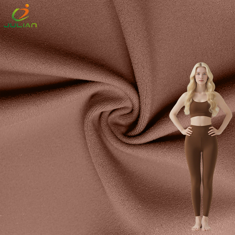 Recycled Nylon 240gsm Spandex Weft Knitted Breathable Moisture Wicking 4 Way Stretch Double-faced Cycling Fabric Leggings for