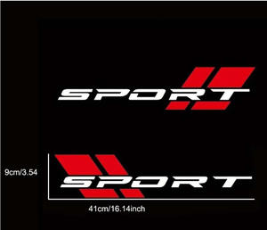 La última moda SPORT Sports Letter Decal <span class=keywords><strong>vinilo</strong></span> pegatina para modificación de coche pegatinas de puerta - Product Image 6