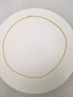 Chaîne en or massif 18 carats véritable, 1,5 mm, bijoux en or pur, vente en gros, chaîne torsadée en or 18 carats Au750, collier chaîne Dookie