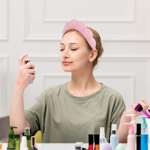 Kit per la cura della pelle 4 pz spazzola per mascherina fasce da polso spugnetta per il trucco Spa <span class=keywords><strong>Set</strong></span> di fasce per donne che lavano il viso - Product Image 5