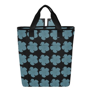 Hawaiian Blue Hibiscus Design Cans Delivery Food Waterproof Portable Insulated Picnic Lunch Bag Cooler Bag Backpack with Logo - Product Image 1