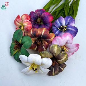Tulipes artificielles Hua Ding, toucher réel, décoration d'intérieur, décoration de mariage, commerce électronique transfrontalier - Product Image 1