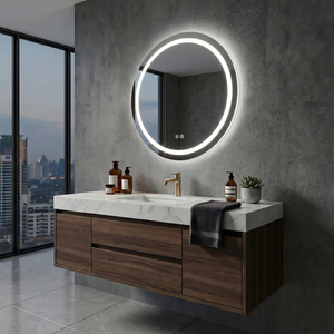 <span class=keywords><strong>Espejo</strong></span> baño Kingstin redondo sin marco LED inteligente, luz tocador, retroiluminación, antivaho, regulable - Product Image 3