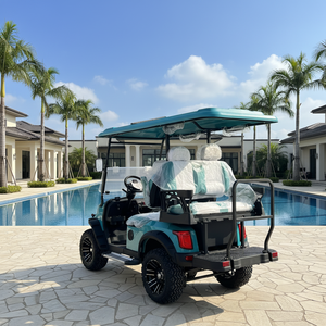 Voiturette de golf électrique au lithium personnalisable 4 places 48 V de qualité supérieure avec personnalisation gratuite de la couleur et du logo pour usage en resort ou sur le parcours - Product Image 4