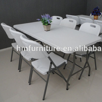 Nouvelle collection, table pliante standard de 180 cm, best-seller, mobilier de salle à manger moderne pour appartement et hôtel
