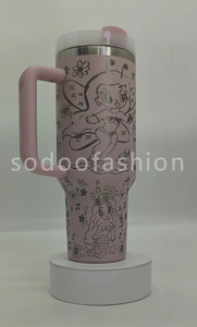 Bán Buôn Hot Bán Xe Phích Thép Không Gỉ 40 Oz Mô Hình Mới Hỗ Trợ Tùy Chỉnh Khắc Cốc Thủy Tinh Với Xử Lý Và Vòi Bìa - Product Image 6