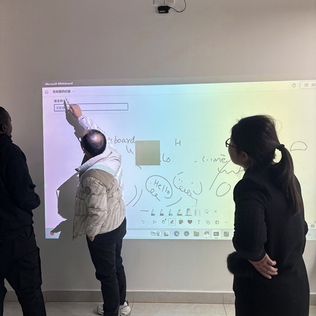 The P20 Plastic Smart Whiteboard Writing Pen with Rechargeable Infrared Stylus and Laser Indicator Light 1-Year Warranty