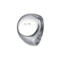 Bague Simple Mode en Acier Titane pour Homme, Motif Vent Froid Personnalisé Décontracté, Bague Femme à Sceau DIY, Bijoux en Gros
