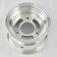Vente en gros de roues en alliage d'aluminium HOUCHENG 6*4,5 pouces à 3 trous pour ATV/Go Kart/Tondeuse à gazon, garantie de 12 mois, finition polie