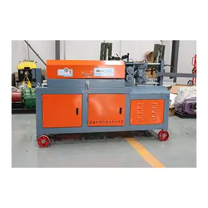 Máquina alisadora y cortadora de barras de acero de 380V, enderezadora y cortadora de barras de refuerzo CNC de 6-12mm y 7.5KW para construcción