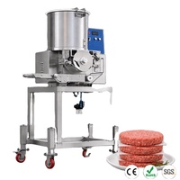 Machine automatique de formage de galettes de viande, machine à hamburgers commerciale avec système de convoyage pour l'industrie