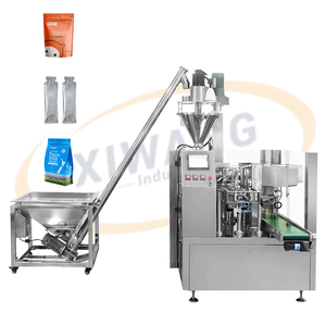 Équipement automatique de remplissage et de scellage de poudre, machine d'emballage rotative pour sachets préformés de type poudre - Product Image 1