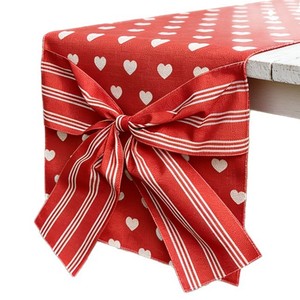 Décorations de fête pour la Saint-Valentin : Chemin de table en lin à nœud papillon, Nappe à motif cœur, Ambiance restaurant, Sécurité, Vente chaude - Product Image 5