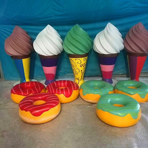 Precio barato decoración del banquete de boda gran pie simulado escultura de helado de fibra de vidrio para la venta - Product Image 5