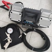 Heavy-duty 12V ABS Vehicle Tire Compressor 4-cylinder 150PSI Fast Inflation Machine Digital Pressure Gauge Emergency Light
