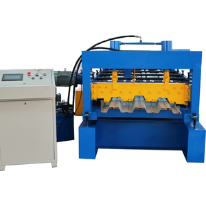 <span class=keywords><strong>Machine</strong></span> voor het maken van gegalvaniseerde plaatvloeren, metaaldakbedekking, rolvorming, gesloten type, logistiek park vloerdek rolvormmachine - Product Image 4