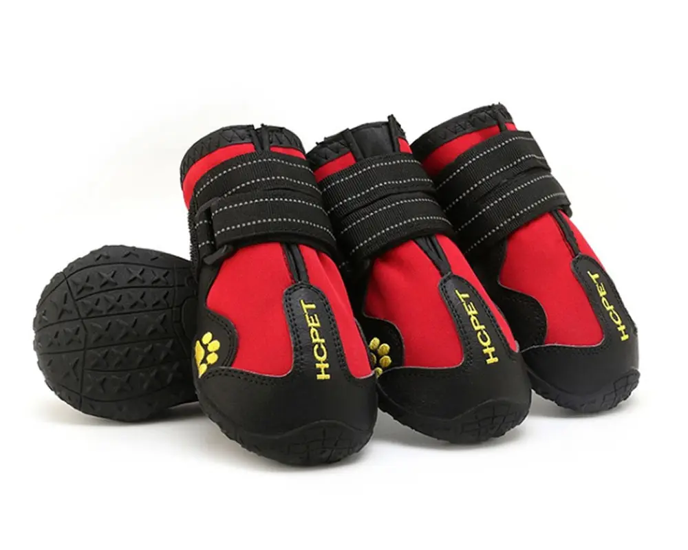 Botas para cães de passeio com faixa reflexiva ajustável, calçado leve e respirável para animais de estimação, calçado para passear, calçado para cães de estimação