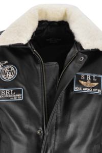 Custom 100% Genuine Black Milled Leather Men’s <b>Jacket</b> With White Fur Trim Durable Finish YKK Zipper Private Label OEM/ODM - Product Image 5