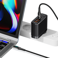 Kabel Data USAMS SJ591 Harga Grosir 5A Pengisian Cepat Layar Digital Transparan 2m Dual PD Tipe-C ke Tipe-C