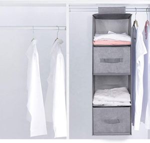 Closet Hanging <b>Shelves</b> Organizer, Collapsible Hanging Closet Organizer with Drawers for Sock, Clothes, Bra, Toys - Product Image 5
