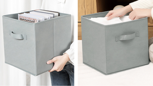 Tissu pliable Portable 11 pouces Cube organisateur bacs de <span class=keywords><strong>rangement</strong></span> avec poignée pour organiser les étagères placard vêtements couvertures jouets - Product Image 5