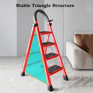 Échelle escamotable multifonctionnelle pliable 3-6 marches avec mains courantes, échelle domestique réglable - Product Image 6