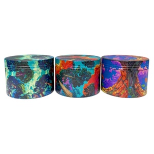 High Quality 50mm Diameter Zinc Alloy <b>Herb</b> <b>Grinder</b> OEM/ODM Brand with Custom Color for Rolling Paper Case - Product Image 3