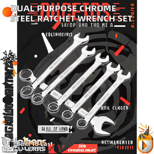 <b>Chrome</b> Finish DIY Grade 9mm 45# Steel Dual Purpose Ratchet Torque Wrench Set Customizable OEM <b>Box</b> Imperial Measurement Stock - Product Image 2